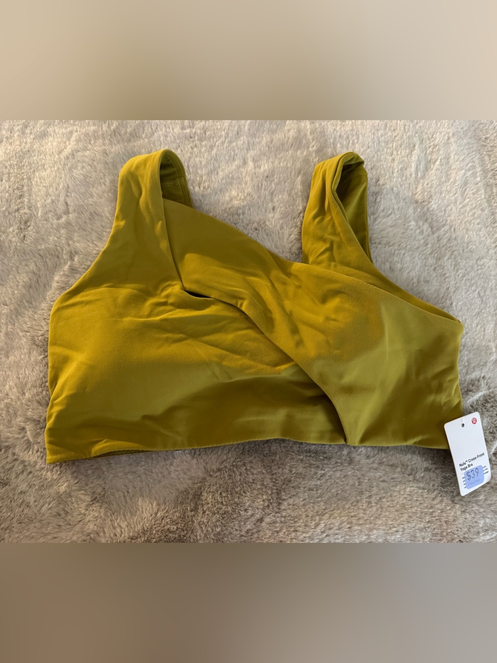 lululemon athletica Olive Green Cross-Front Sports Bra